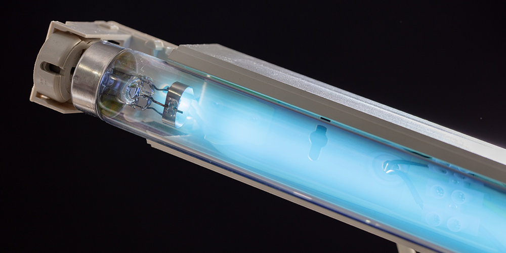 UV lights for HVAC zap germs and bacteria inside heating and cooling systems.